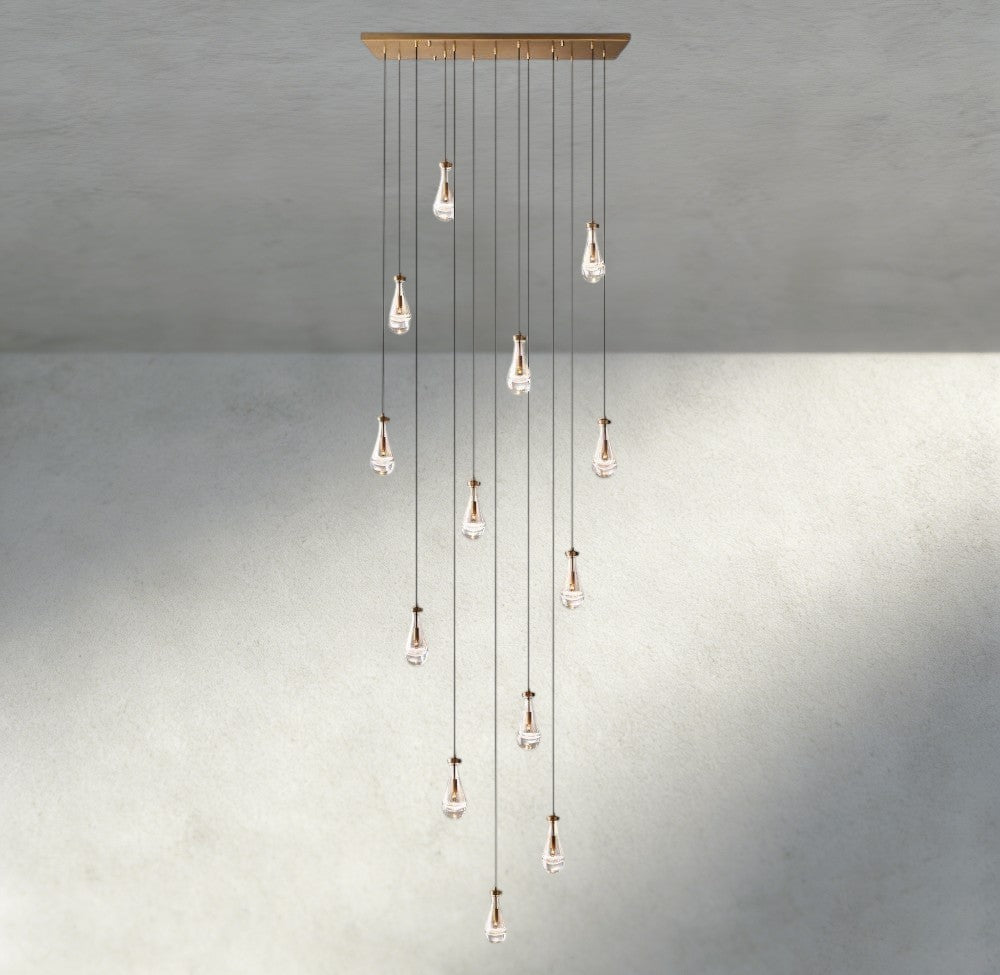 Rain Rectangular Chandelier 54", 72"-Briglighting
