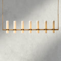 Ravelle Linear Milk Glass Chandelier 59", 71"-Chandelier-Briglighting