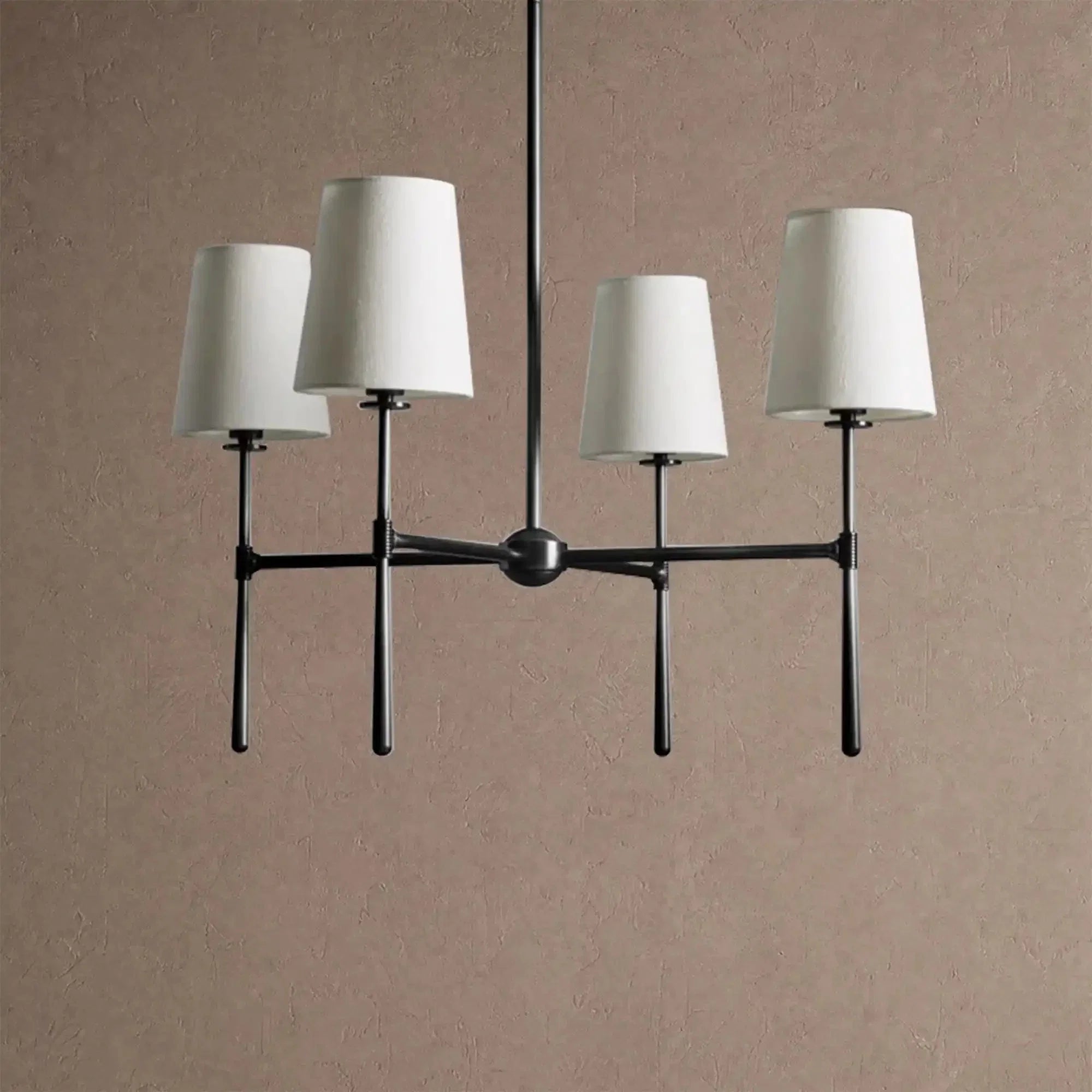Rhodas Round Chandelier - 4-LightBlackBriglighting