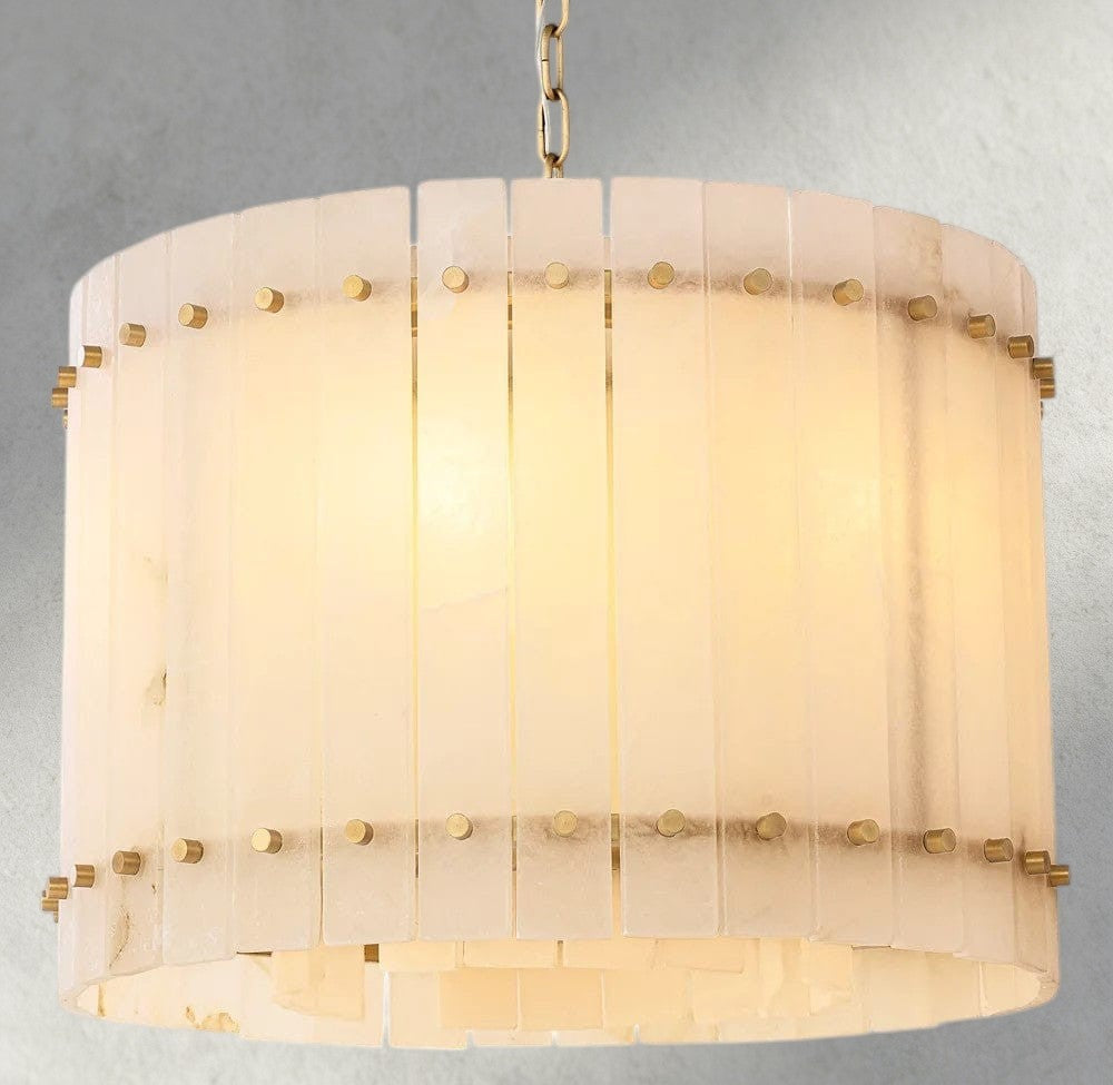 San Marco Alabaster Round Chandelier 22", 37", 48", 60"-chandelier-Briglighting