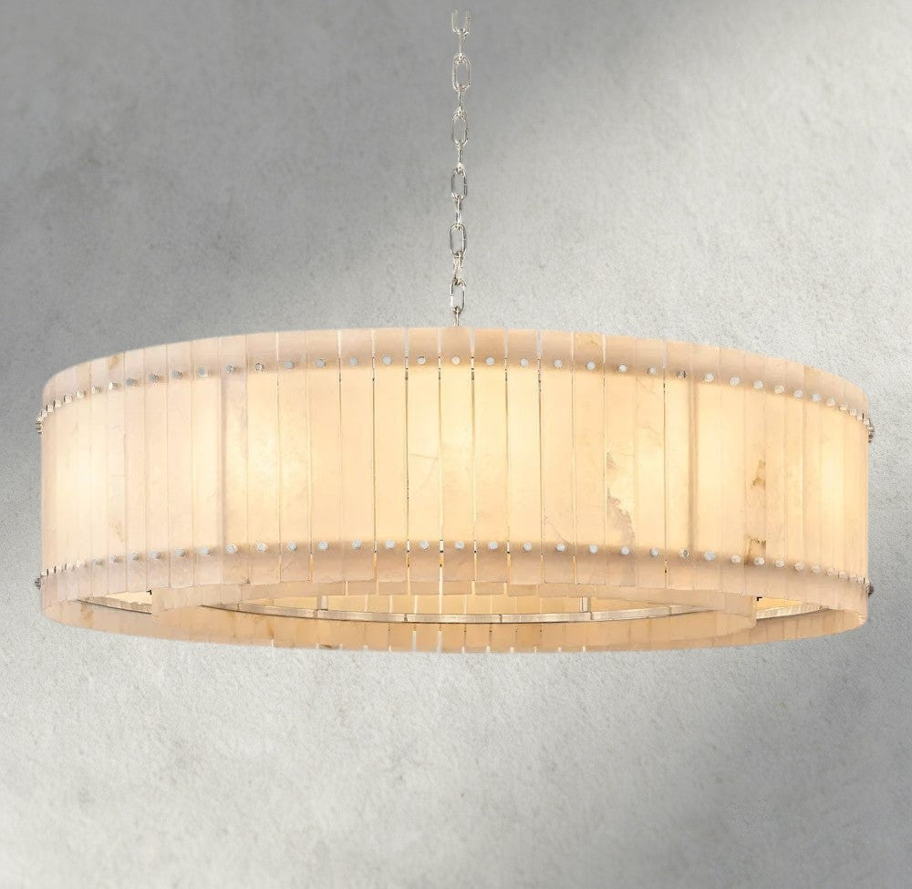 San Marco Alabaster Round Chandelier 22", 37", 48", 60"-chandelier-Briglighting