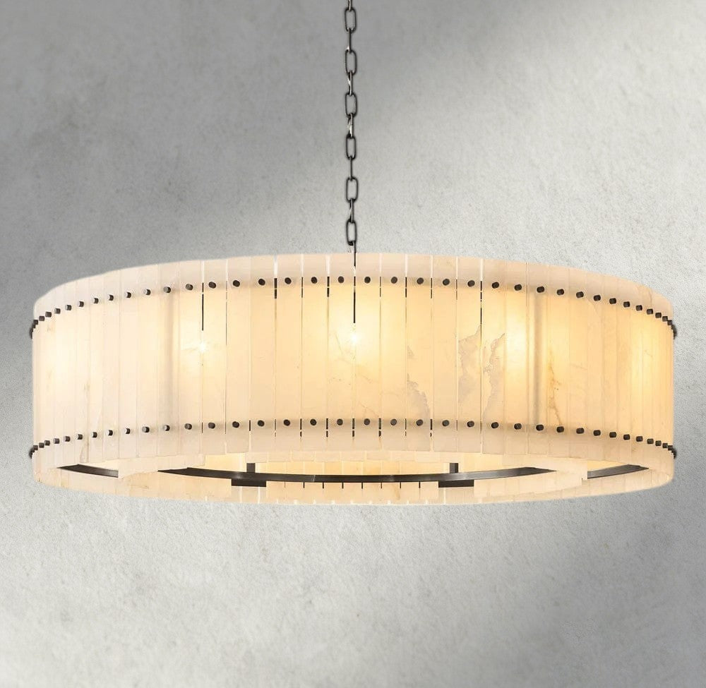 San Marco Alabaster Round Chandelier 22", 37", 48", 60"-chandelier-Briglighting