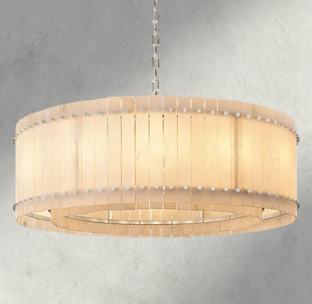 San Marco Alabaster Round Chandelier 22", 37", 48", 60"-chandelier-Briglighting