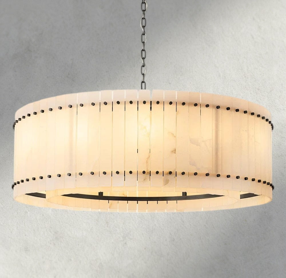 San Marco Alabaster Round Chandelier 22", 37", 48", 60"-chandelier-Briglighting