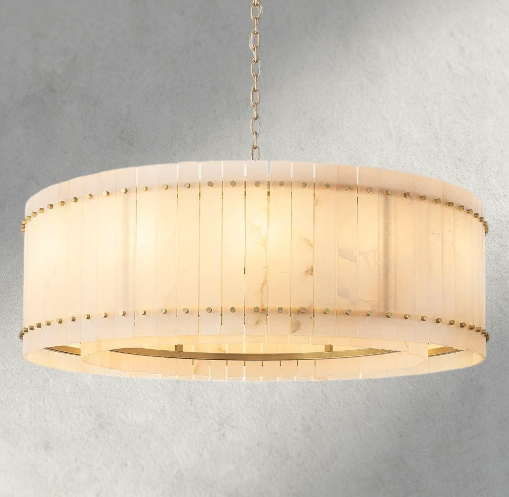 San Marco Alabaster Round Chandelier 22", 37", 48", 60"-chandelier-Briglighting
