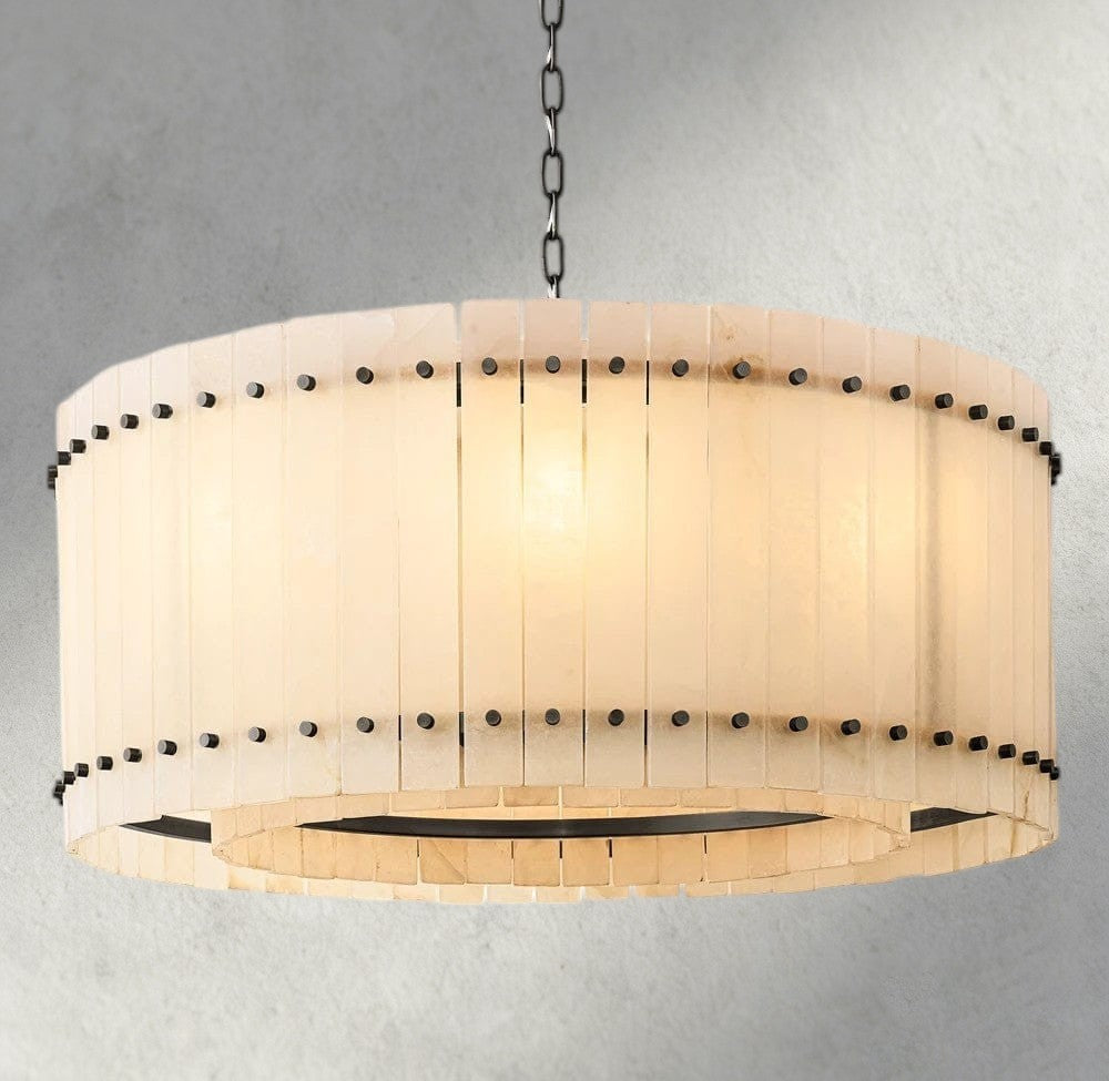 San Marco Alabaster Round Chandelier 22", 37", 48", 60"-chandelier-Briglighting