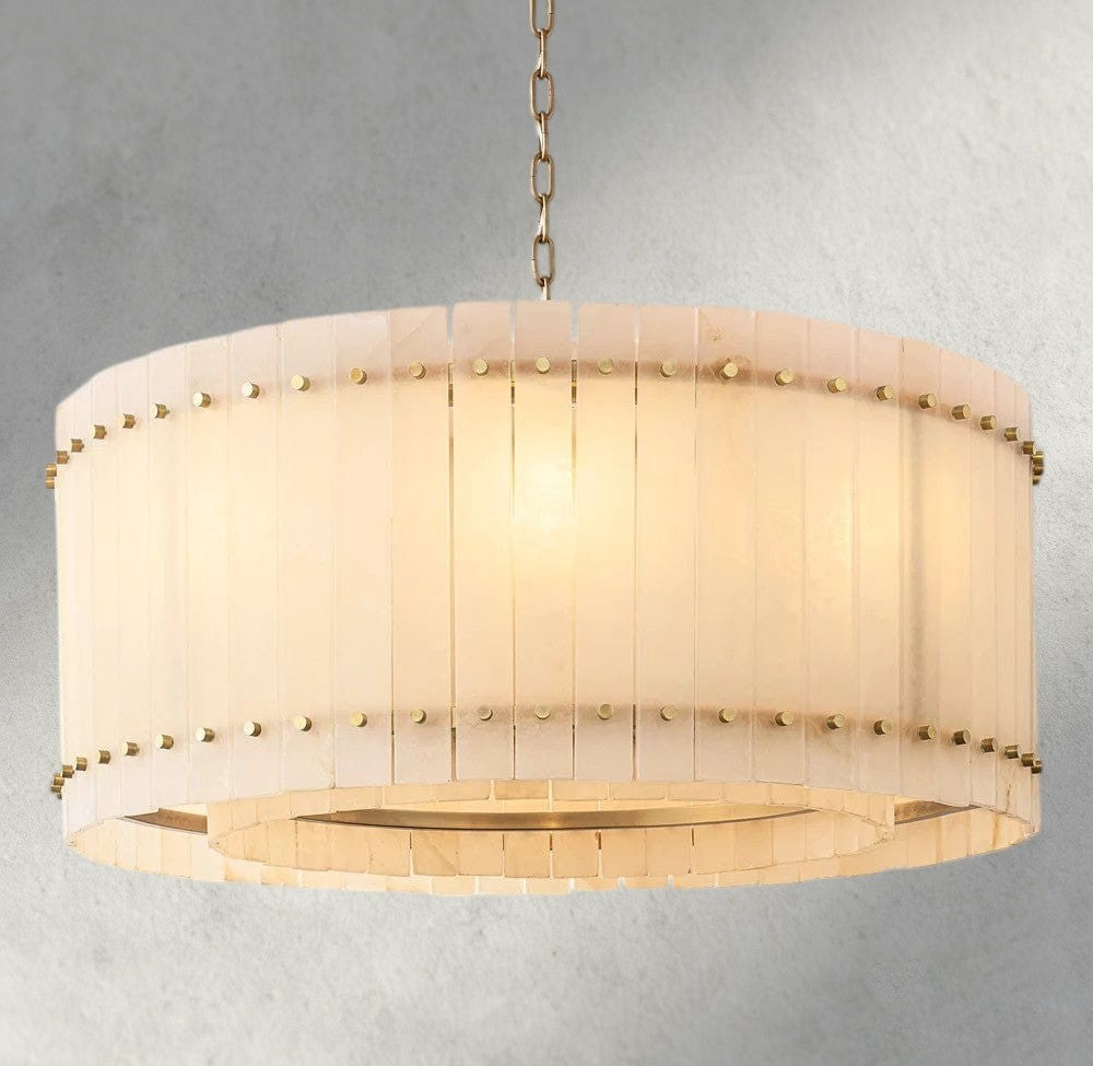 San Marco Alabaster Round Chandelier 22", 37", 48", 60"-chandelier-Briglighting