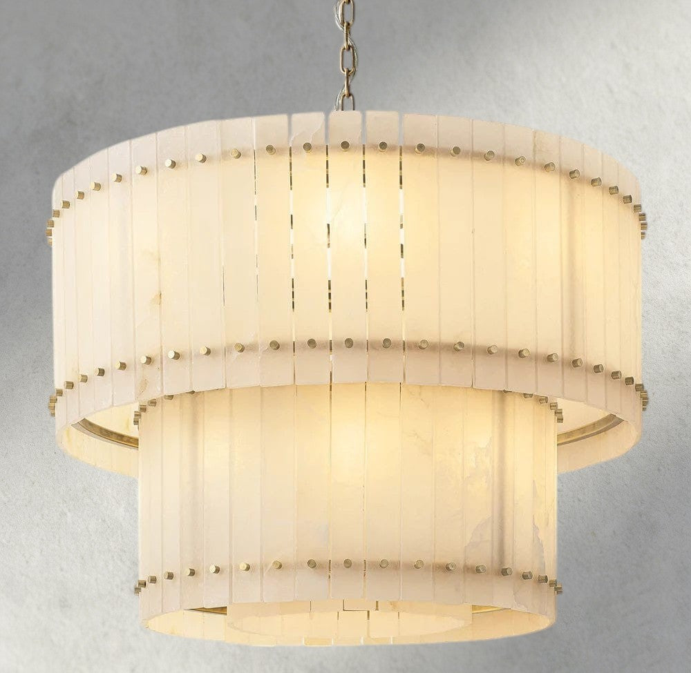 San Marco Alabaster Round Tiered Chandelier 22", 37", 48", 60"-chandelier-Briglighting