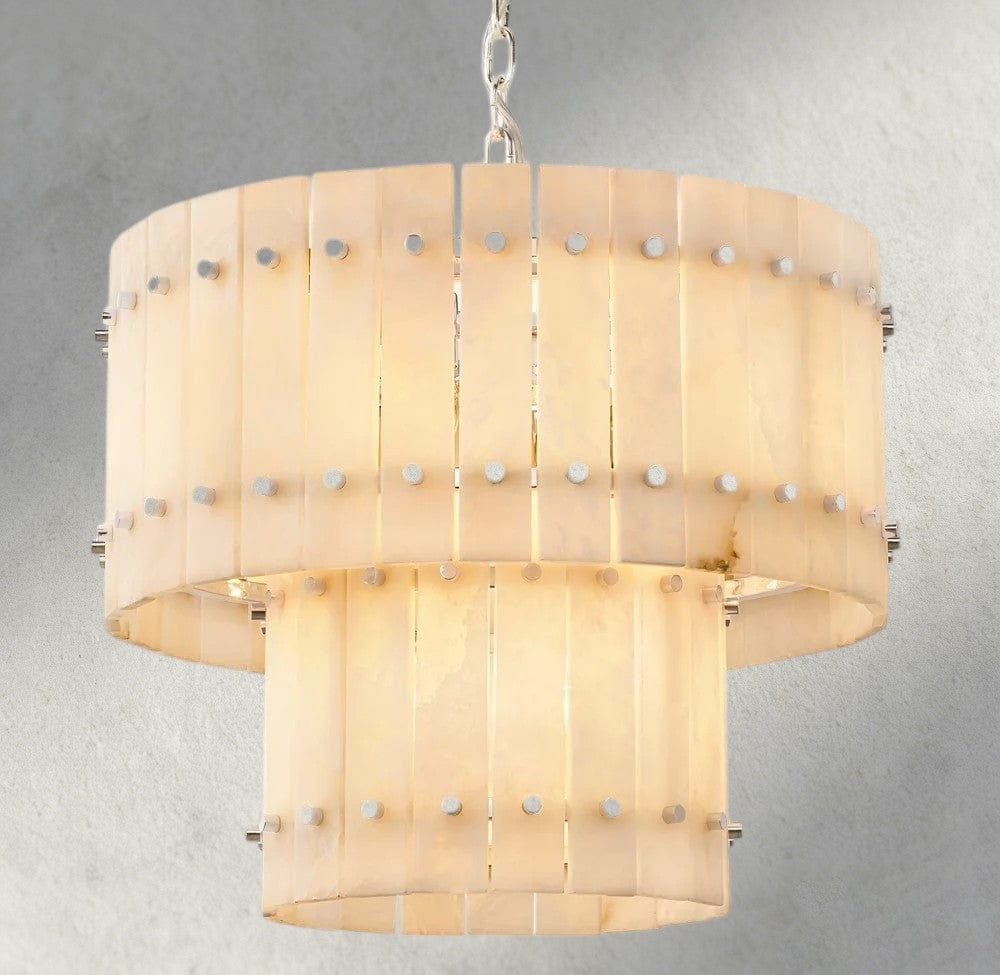 San Marco Alabaster Round Tiered Chandelier 22", 37", 48", 60"-chandelier-Briglighting