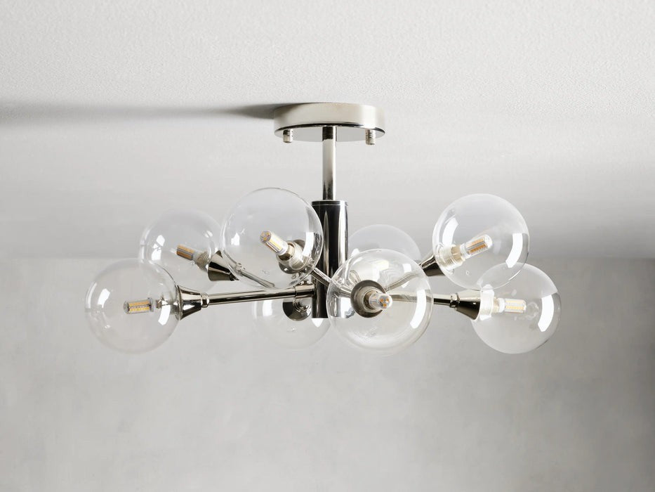 Sera Glass Globe Flushmount-Flushmount-Briglighting