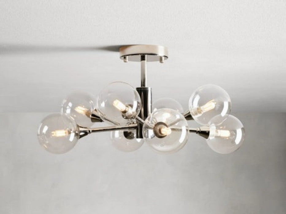 Sera Glass Globe Flushmount-Flushmount-Briglighting