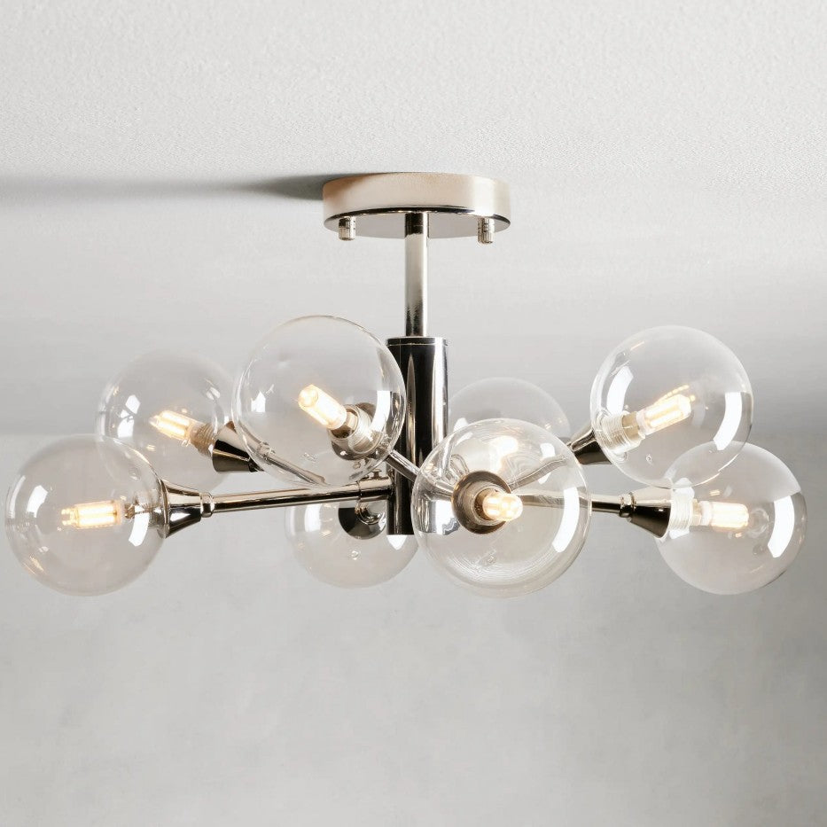 Sera Glass Globe Flushmount-Flushmount-Briglighting