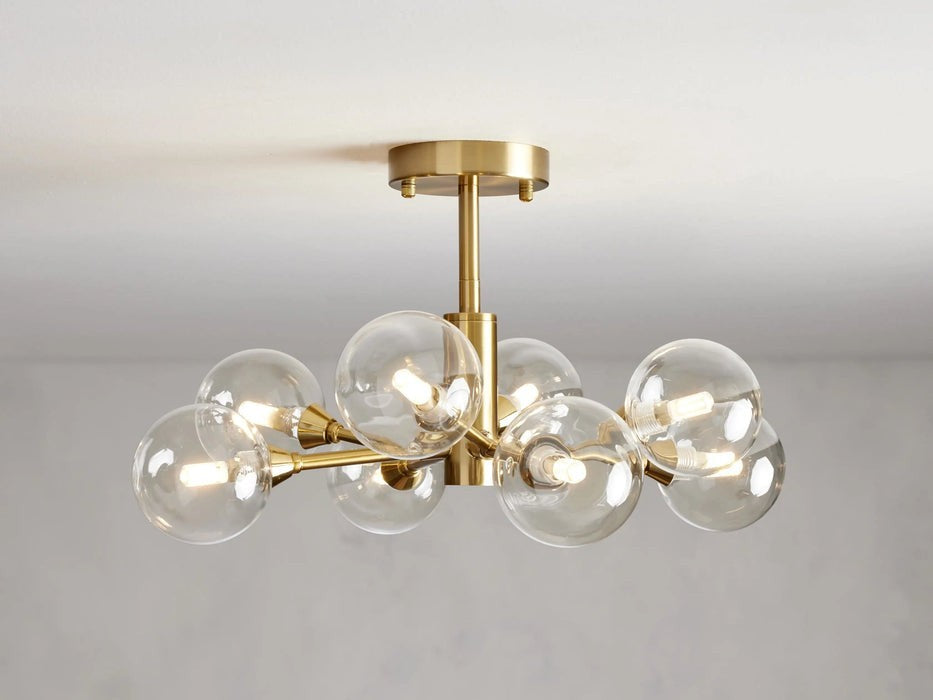 Sera Glass Globe Flushmount-Flushmount-Briglighting