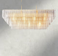 Sirene Clear Glass Rectangular Chandelier 59"-chandelier-Briglighting
