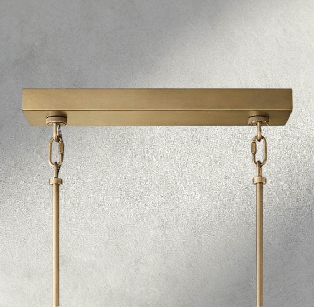 Sirene Smoke Glass Rectangular Chandelier 59", 77"-chandelier-Briglighting