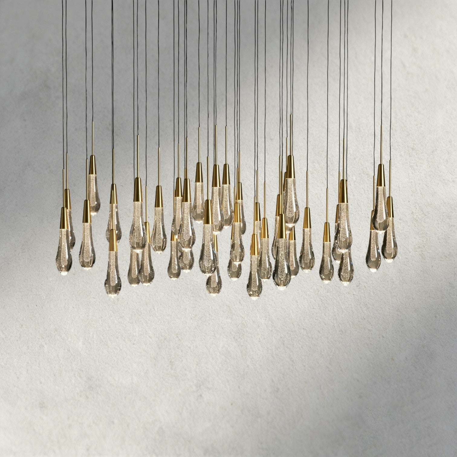 48" / Brass Soltaire Round Chandelier 17", 24", 36", 58"