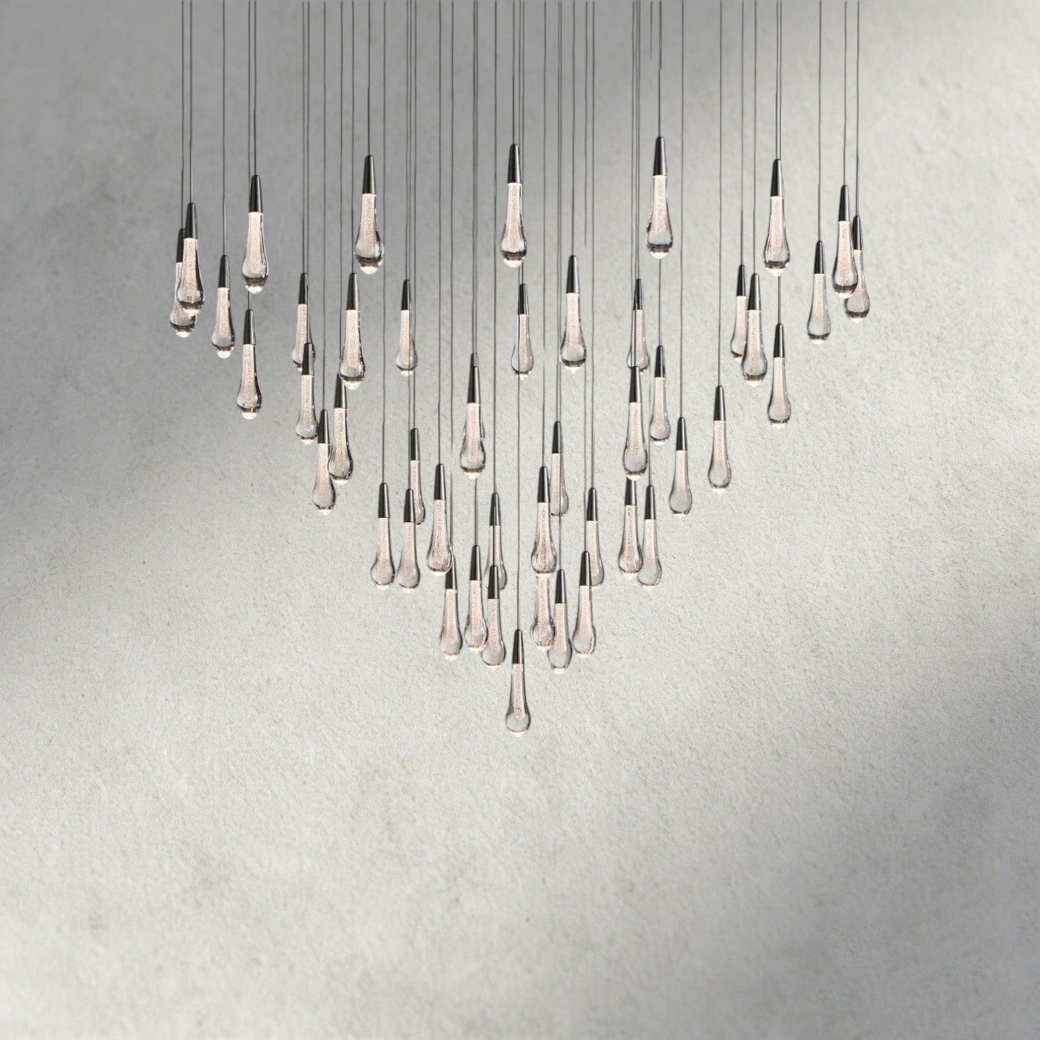 58" / Bronze Soltaire Round Chandelier 17", 24", 36", 58"