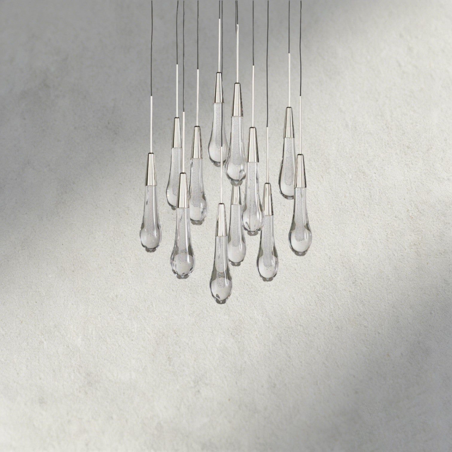 17" / Nickle Soltaire Round Chandelier 17", 24", 36", 58"
