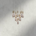 17" / Brass Soltaire Round Chandelier 17", 24", 36", 58"
