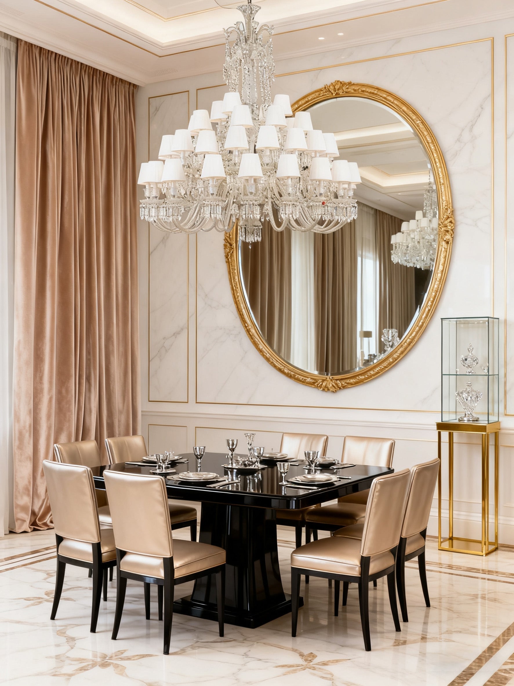 48 Lights Baccarat Inspired Crystal Chandelier 60X72 Inch Big Chandelier for Living Room-Briglighting