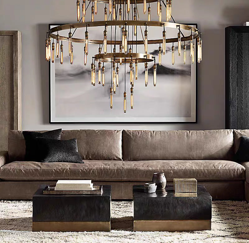Retro-Inspired Metal Pendant Light Chandelier for Living Room/Bedroom/Staircase/Villa-Briglighting