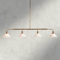 Brass / 50" / Milk Theron Linear Chandelier 50", 60"