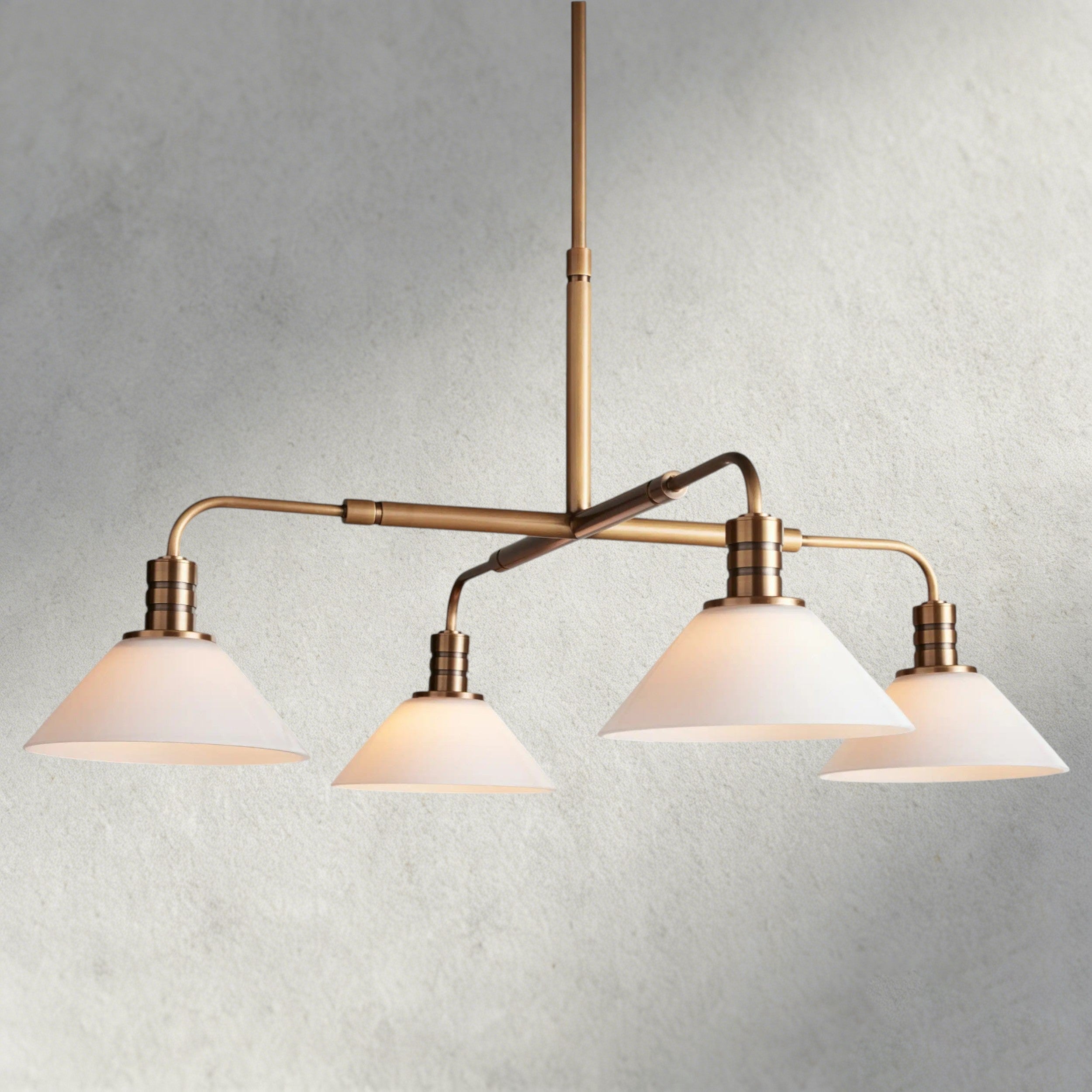 Brass / Milk Theron Round Chandelier