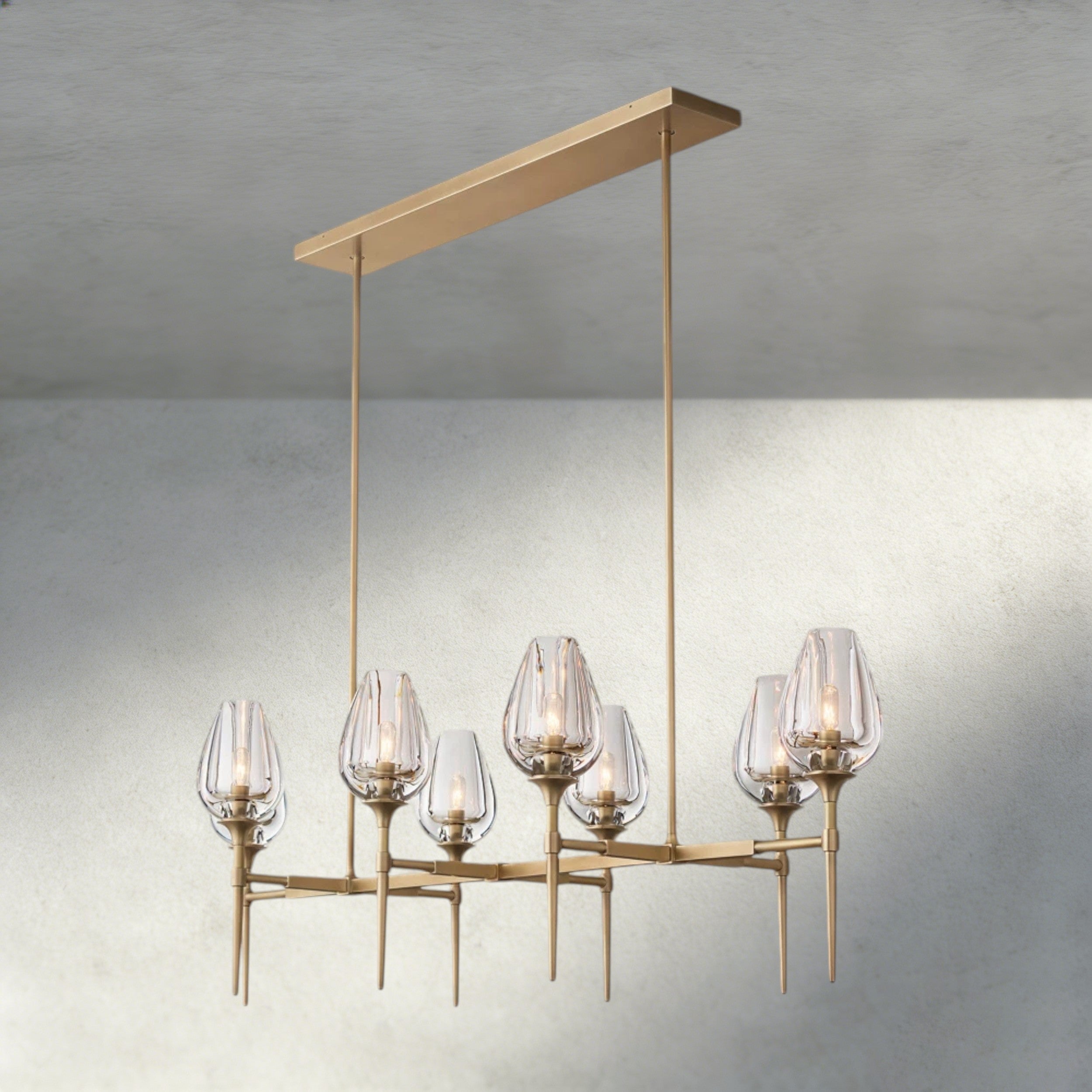 Tulip Linear Chandelier 52", 65"-chandelier-Briglighting