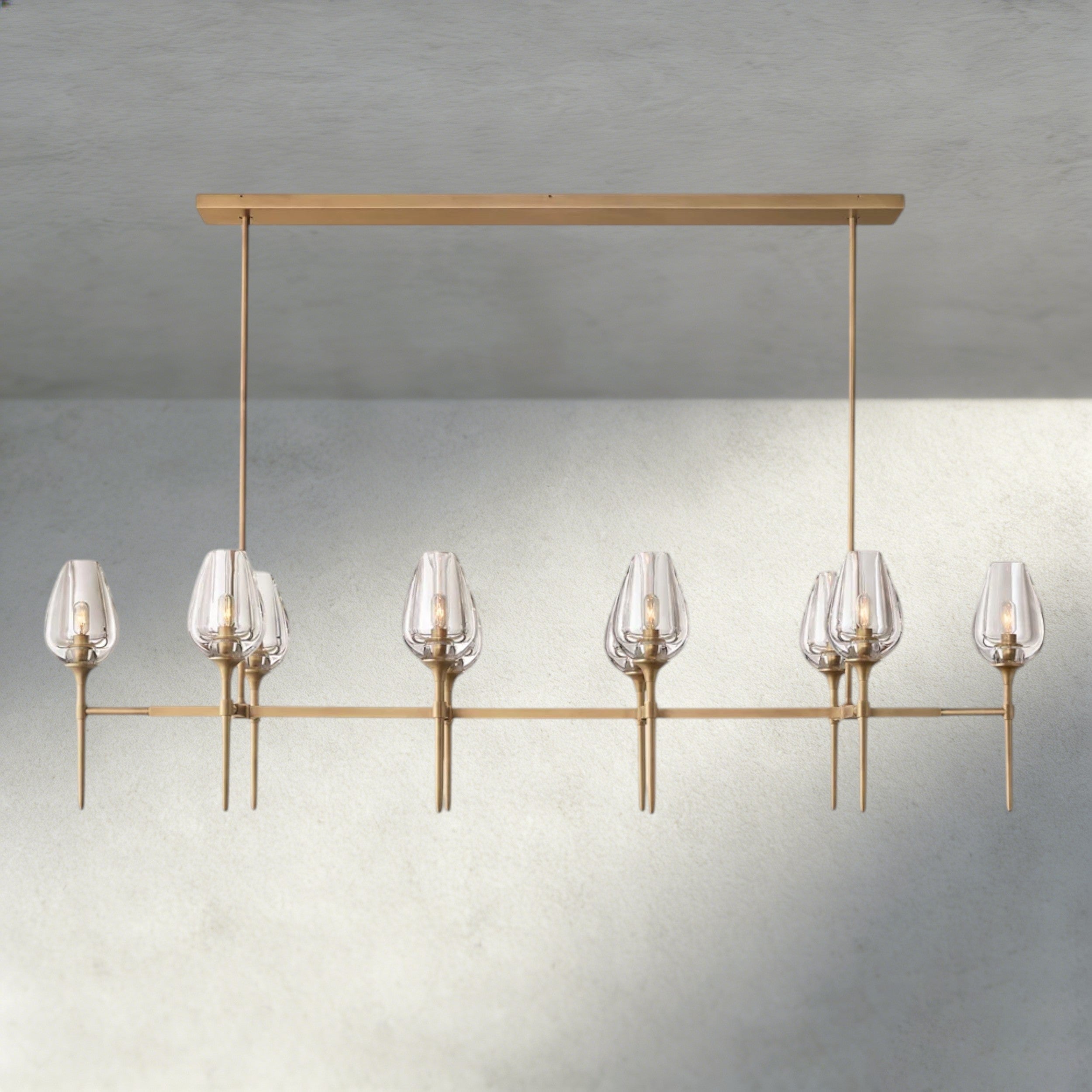 Tulip Linear Chandelier 52", 65"-chandelier-Briglighting