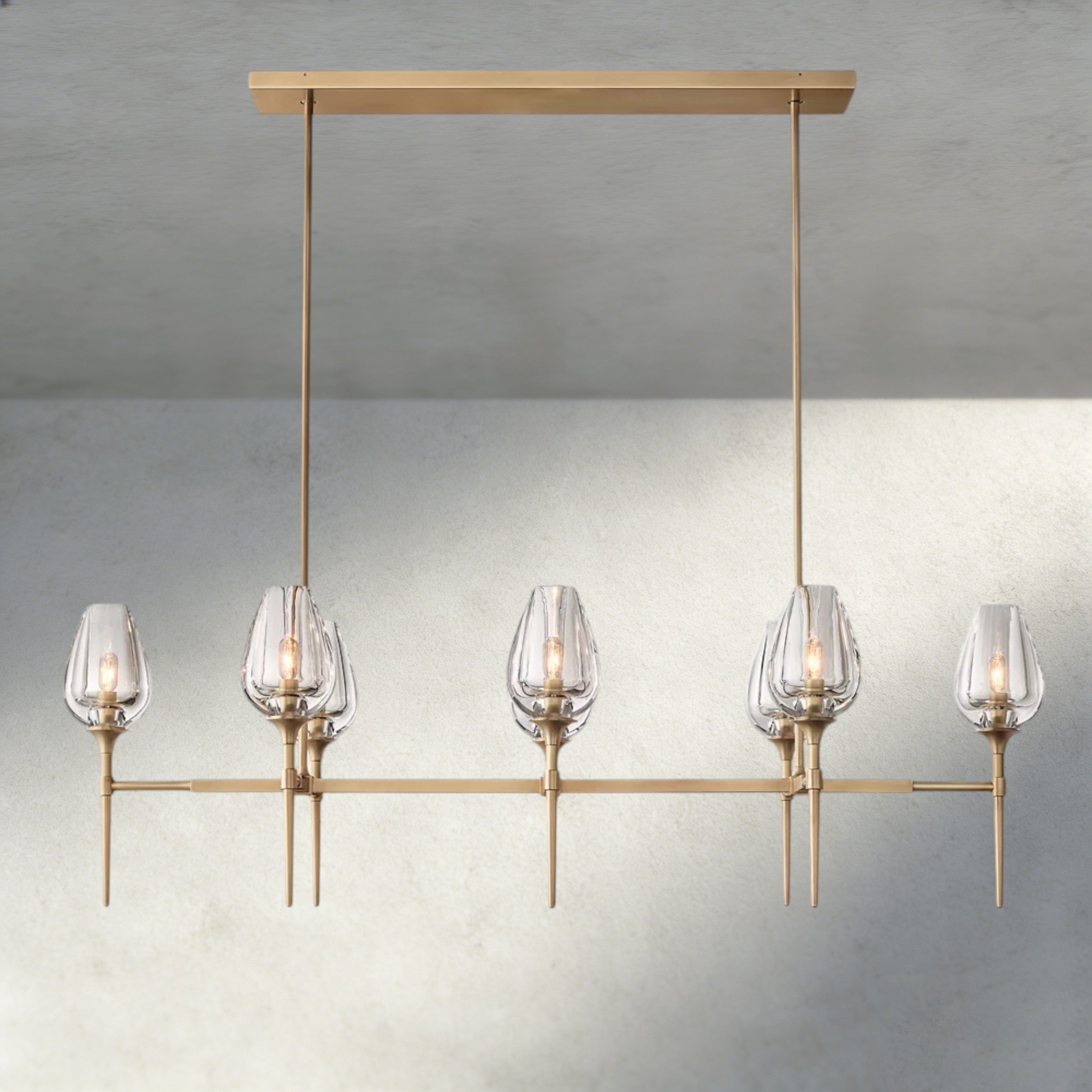 Tulip Linear Chandelier 52", 65"-chandelier-Briglighting