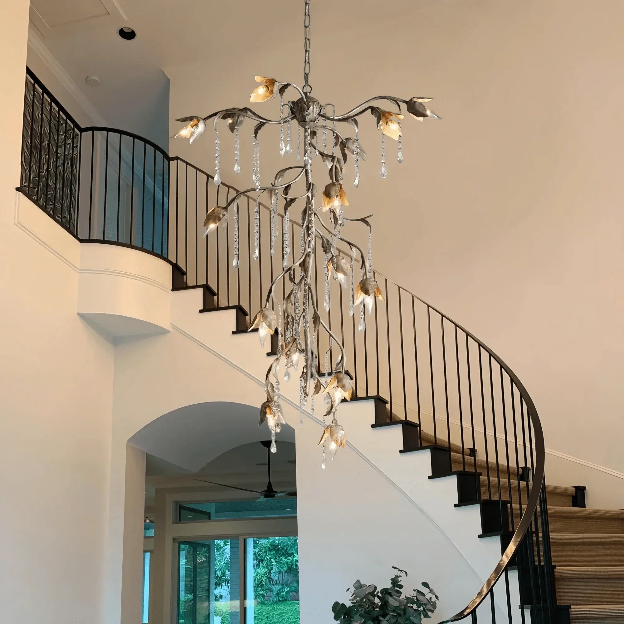 Viticcia Cascade Chandelier in clear - modern dining room lighting