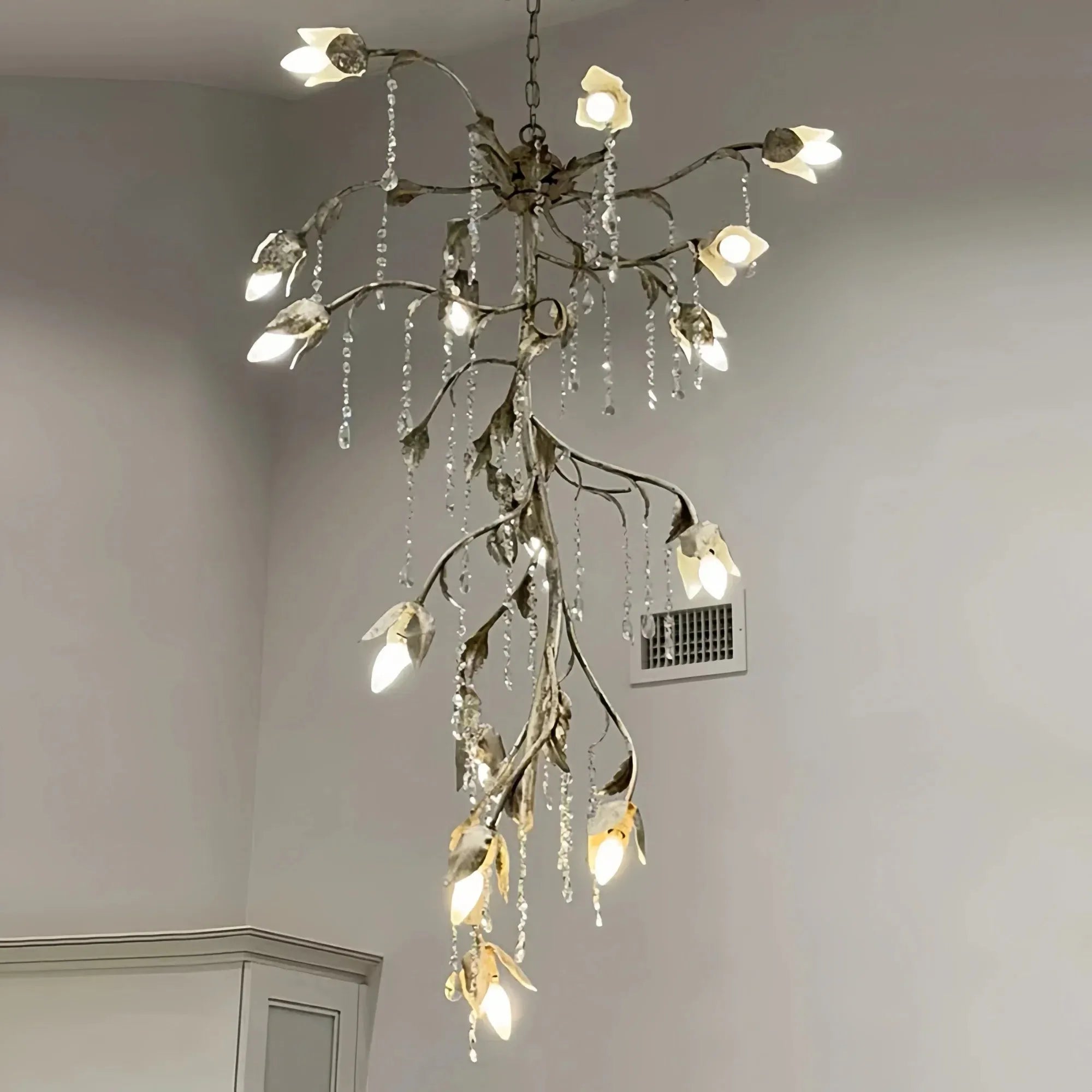 Viticcia Cascade Chandelier in clear - dining room lighting